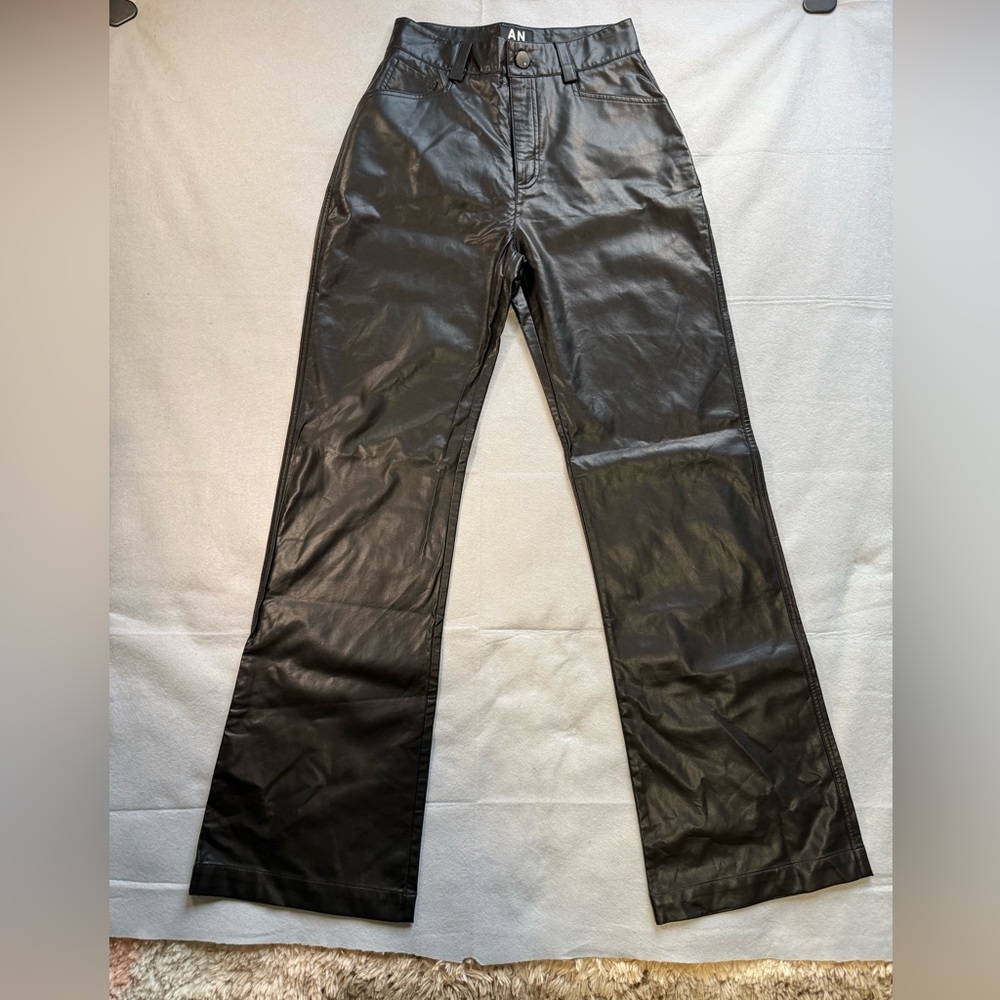NWT Alp N Rock Women's Claren Faux Leather Bootcut Pants Size XS High Waist
